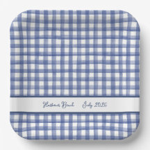 Gingham Azul Náutico de Verão, Xadrez 4 de Julho