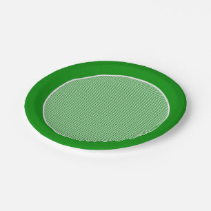 Prato De Papel Gingham-Green-Paper Plates
