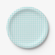 Gingham Turquesa Pálido Personalizado