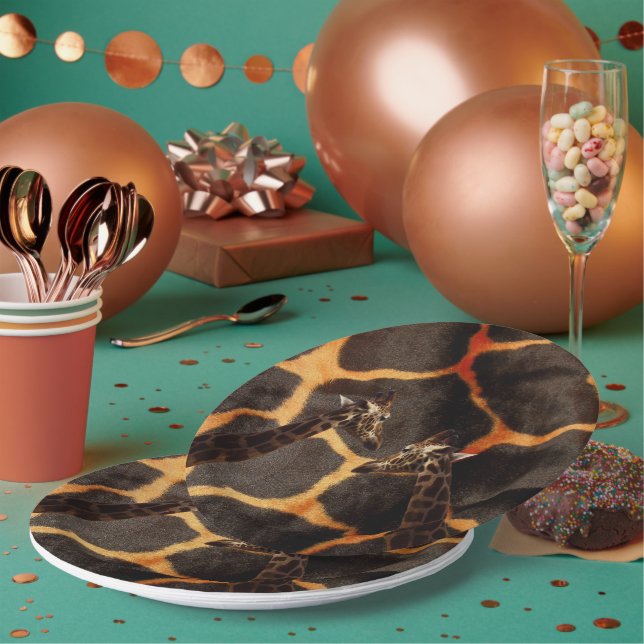 Prato De Papel "Girafas exóticas: em uma Canvas patenteada da gir (Múltiplo)