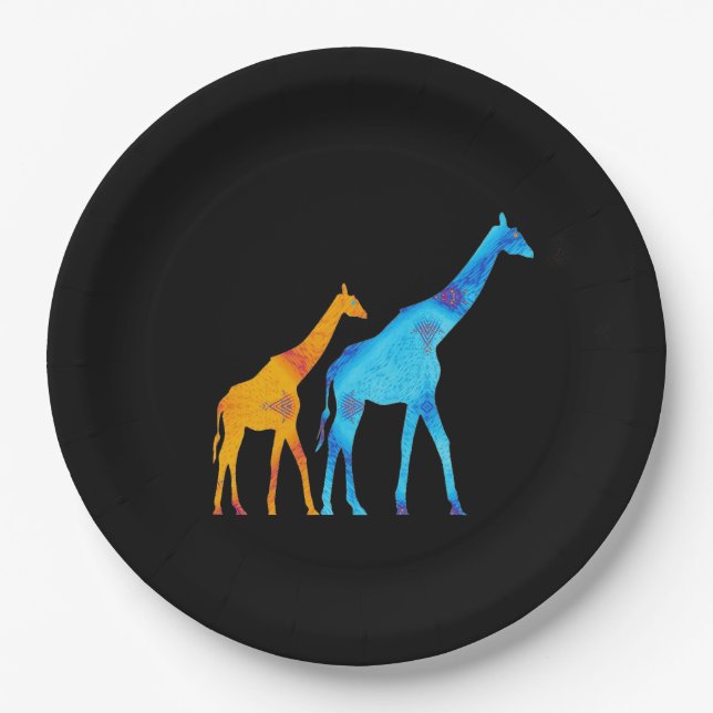 Prato De Papel Giraffe Paper Plate (Frente)