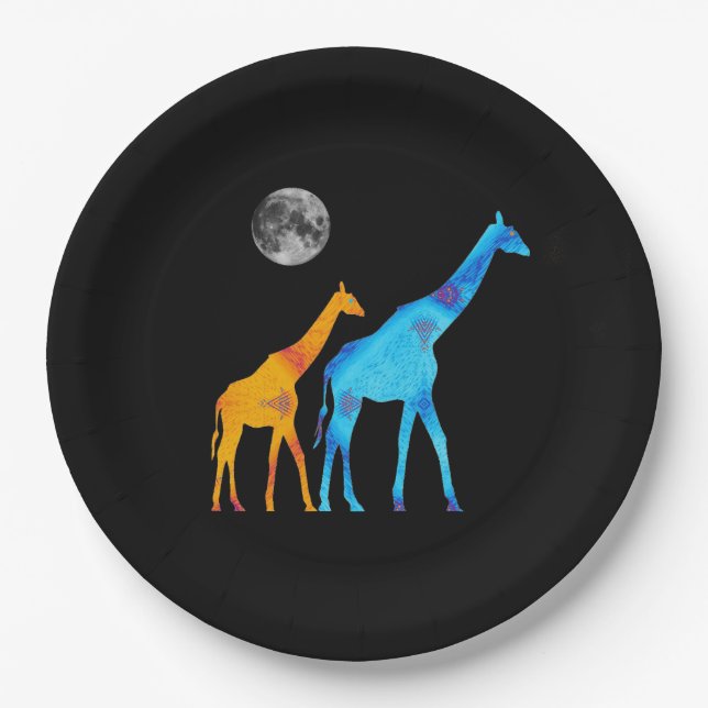 Prato De Papel Giraffe Paper Plate (Frente)
