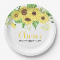 Girassol Floral Verão Primeiro Aniversário