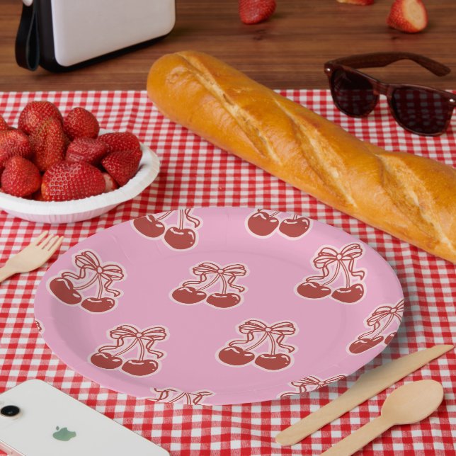 Prato De Papel Girls Cherry Sweet 16th Birthday  (Piquenique)