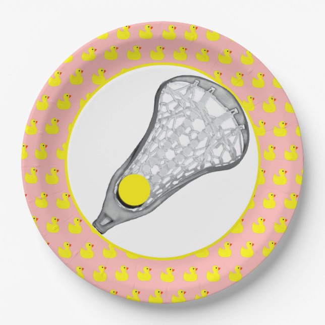 Prato De Papel Girls Lacrosse Team Red (Frente)