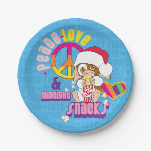 Prato De Papel Gizmo Peace Love & Midnight Snacks
