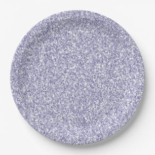 Prato De Papel Glam Lavanda Lilac Purple Glitter     
