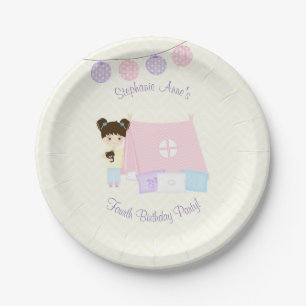 Prato De Papel Glaming Sleepover Party