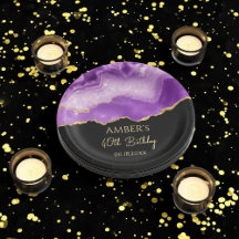 Glitter Dourado Roxo Mármore Abstrato Aquarela