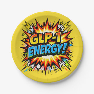 Prato De Papel GLP-1 Energia Comic Pop Art