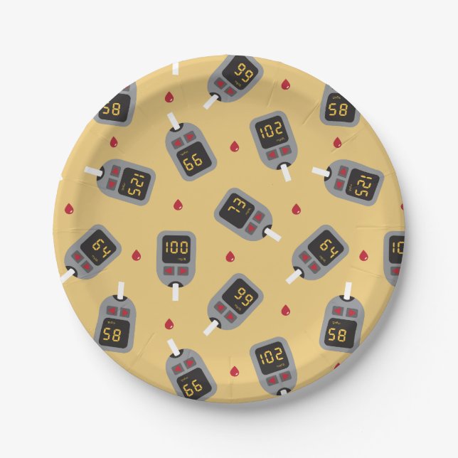 Prato De Papel Glucometer (Frente)