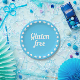 Prato De Papel Gluten Free Celiac Coeliac Blue Party Plate Plate