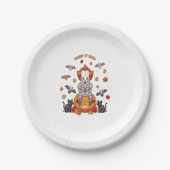 Prato De Papel Gnome Cute Pumpkin Halloween (Frente)