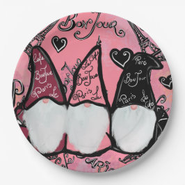 PRATO DE PAPEL  GNOMES         