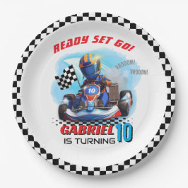 Prato De Papel Go Kart Racing Birthday - Racing cars