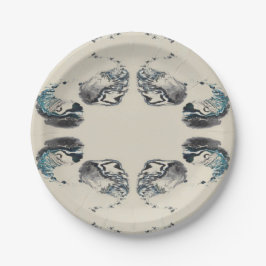 Prato De Papel Go With the Flow - Acrylic Pouring