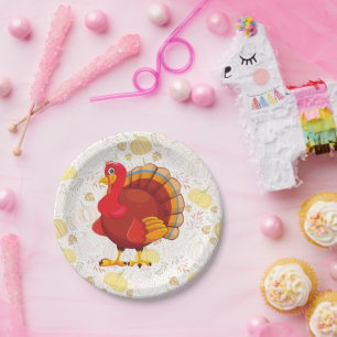 Prato De Papel Gobble Gobble Até Você Cambalear Funny Dia de Ação