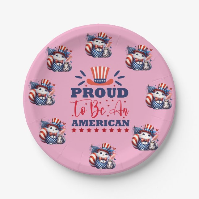 Prato De Papel God Bless America (Frente)