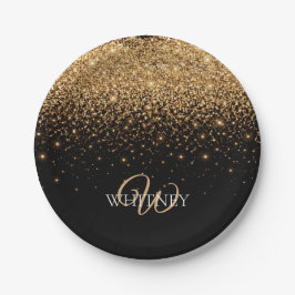 Prato De Papel Gold Glitter Sparkle Elegant Luxury Texture