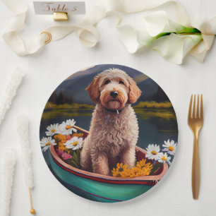 Prato De Papel Goldendoodle em um remo: Uma aventura cêntrica