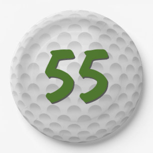 Prato De Papel Golf Ball 55º Aniversário Placa de Papel