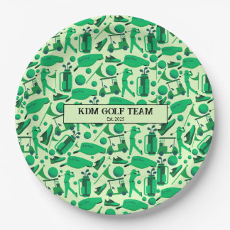 Prato De Papel Golf Silhouette Pattern Classic Branding buisness 