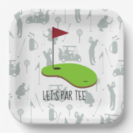 Prato De Papel Golf, vamos pintar uma lágrima com uma bandeira de