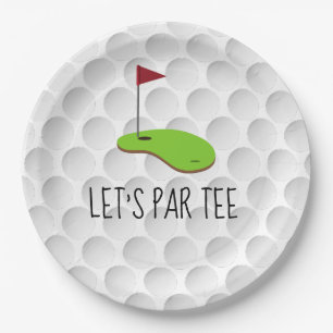 Prato De Papel Golf, vamos pintar uma lágrima com uma bandeira de