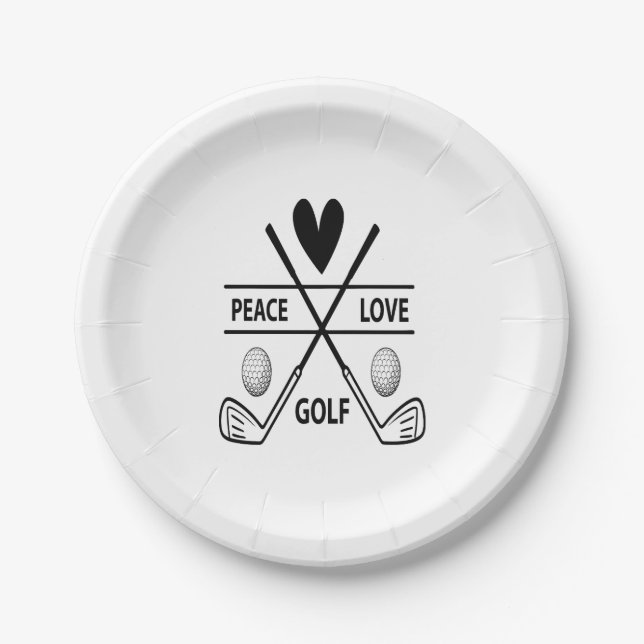 PRATO DE PAPEL GOLFE DE AMOR DE PAZ (Frente)