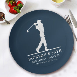 Prato De Papel Golfe marinho Pensava Aniversário Par-tee