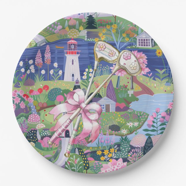 Prato De Papel Golfe temido com clube de golfe (Frente)