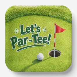 Prato De Papel Golfe Vamos Fazer uma Festa no Green de Treino de
