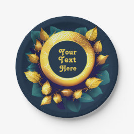 Prato De Papel Golfistas - Terra Verde e Dourada