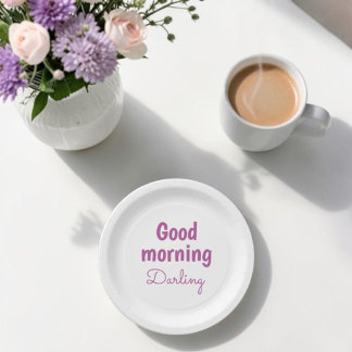 Prato De Papel Good Morning Darling Romantic Paper Plates