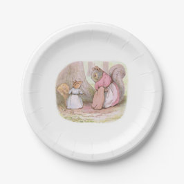 Prato De Papel Goody e Sra. Hackee (Esquilos) (Beatrix Potter)