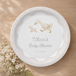 Prato De Papel Goose Nursery Duck Gender Neutral Baby Shower