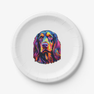 Prato De Papel Gordon Setter Neon Design