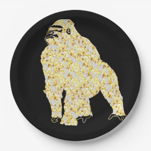 PRATO DE PAPEL GORILLA BLING