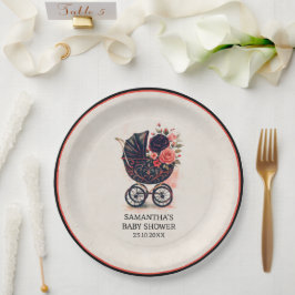 Prato De Papel Gothic Stroller Vintage Halloween Baby Shower 