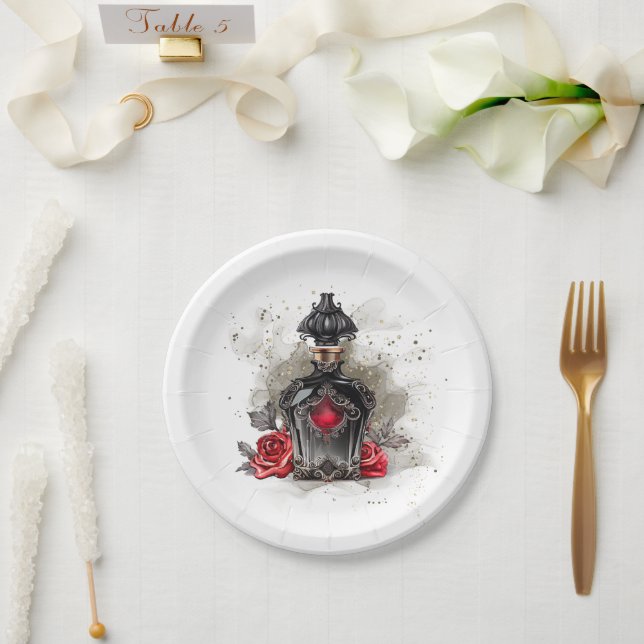 Prato De Papel Gótica Frasco de Perfume Vitoriano de Moda Vitoria (Casamento)