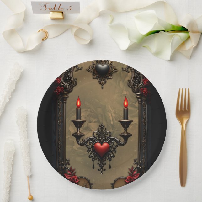 Prato De Papel Gótico Romance: Paixão Oculta. (Casamento)