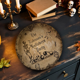 Prato De Papel Gótico Vintage Halloween Spooky Dark Macabre Perso