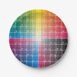 Prato De Papel grade de cores em placas de papel