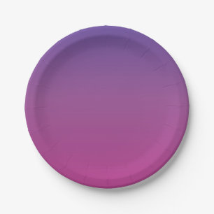 Prato De Papel Gradiente Vibrante de Roxo a Rosa