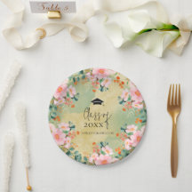Graduação botânica floral em aquarela rosa Beown