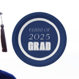 Prato De Papel Graduação de Cores marinho Azul e Branco na Escola