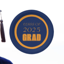 Prato De Papel Graduação de Cores marinho Azul e Laranja nas Esco