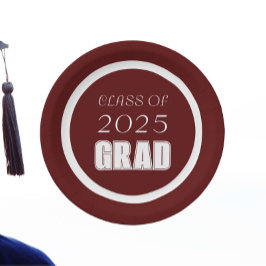 Prato De Papel Graduação de Cores na Escola Branca e Marrom