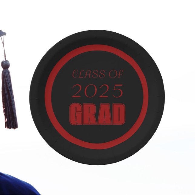 Prato De Papel Graduação de Cores na Escola Negra e Vermelha (In Situ Graduation)