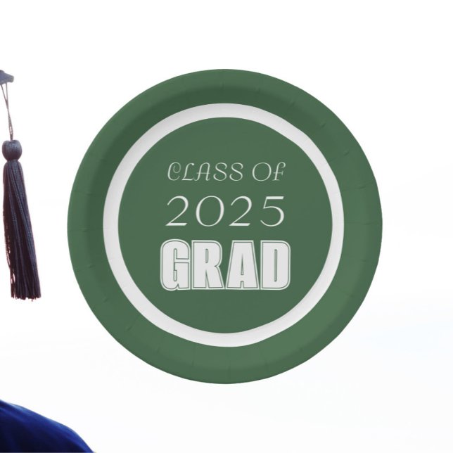 Prato De Papel Graduação de Cores na Escola Verde e Branca (In Situ Graduation)